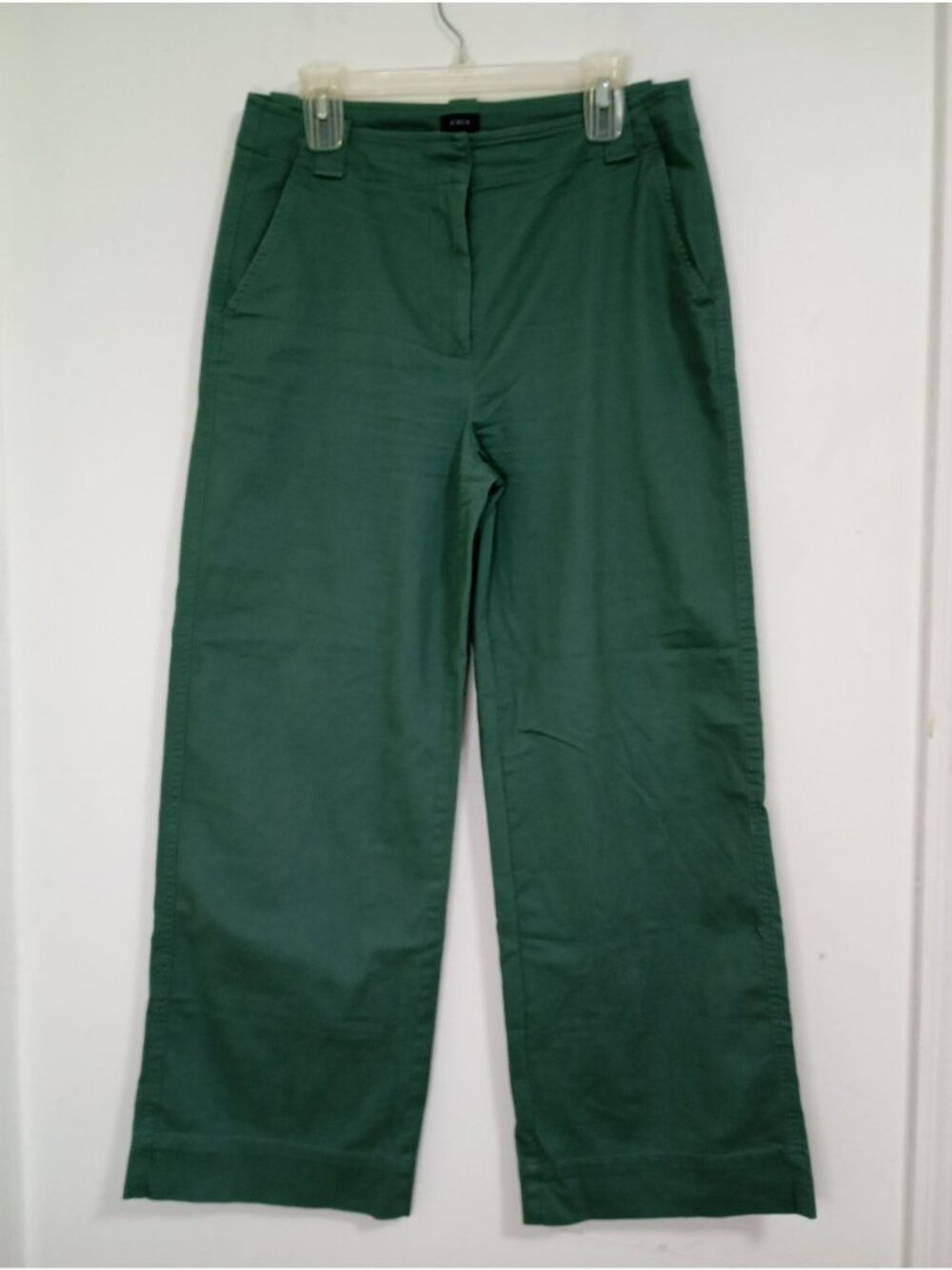 J.Crew Wide-Leg Pants Size 8 Cotton blend Casual Wear Womens Green